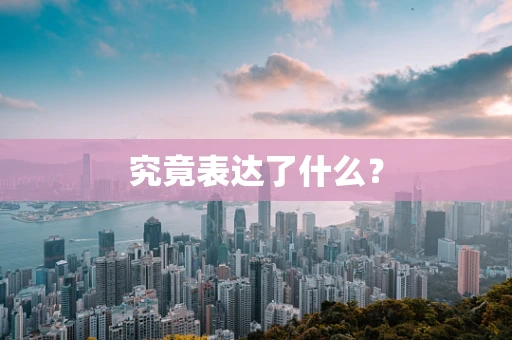 究竟表达了什么？