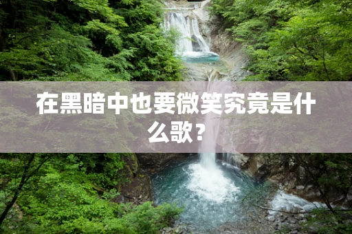 在黑暗中也要微笑究竟是什么歌？