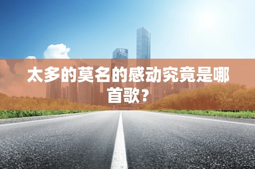 太多的莫名的感动究竟是哪首歌？