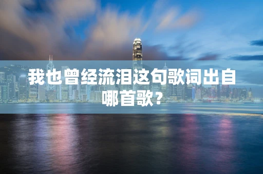 我也曾经流泪这句歌词出自哪首歌？