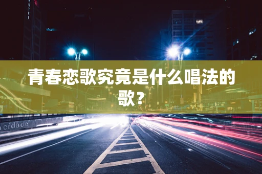 青春恋歌究竟是什么唱法的歌？