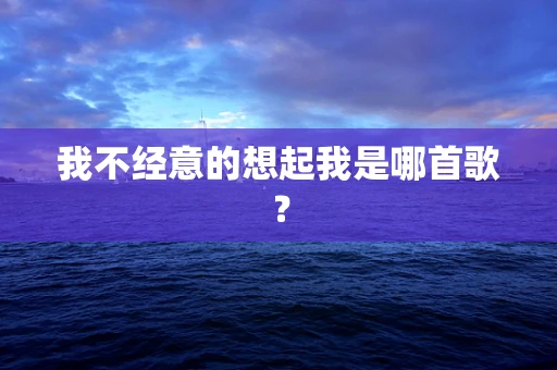 我不经意的想起我是哪首歌？