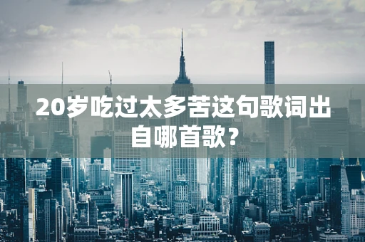 20岁吃过太多苦这句歌词出自哪首歌？