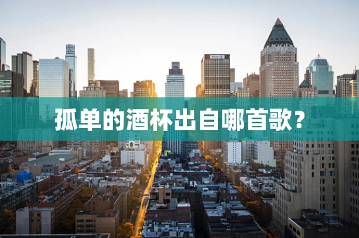 孤单的酒杯出自哪首歌？