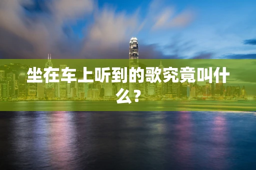 坐在车上听到的歌究竟叫什么？