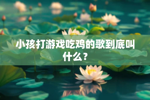 小孩打游戏吃鸡的歌到底叫什么？