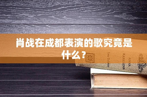 肖战在成都表演的歌究竟是什么？