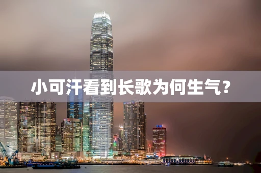 小可汗看到长歌为何生气？