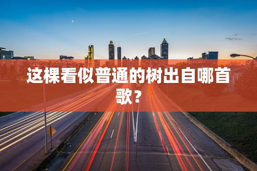 这棵看似普通的树出自哪首歌？