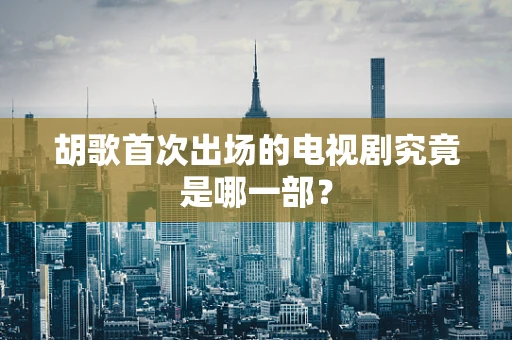 胡歌首次出场的电视剧究竟是哪一部？