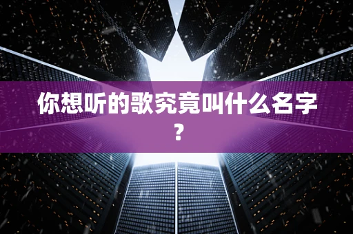 你想听的歌究竟叫什么名字？