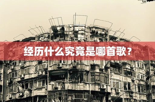 经历什么究竟是哪首歌？