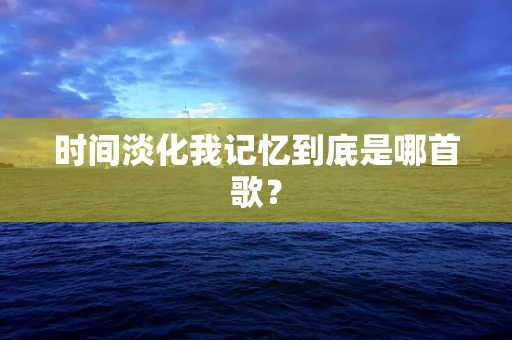 时间淡化我记忆到底是哪首歌？