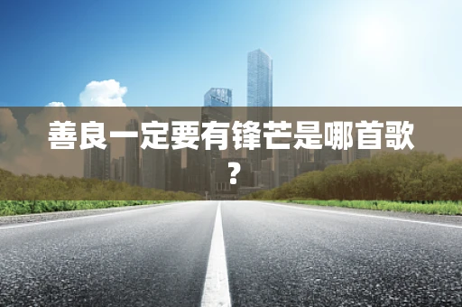 善良一定要有锋芒是哪首歌？
