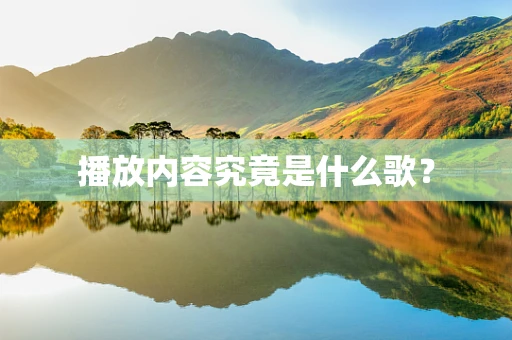 播放内容究竟是什么歌？