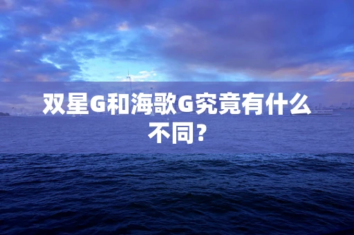 双星G和海歌G究竟有什么不同？