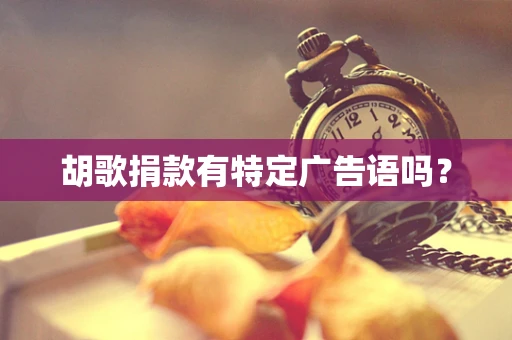 胡歌捐款有特定广告语吗？