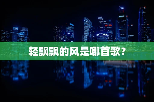 轻飘飘的风是哪首歌？