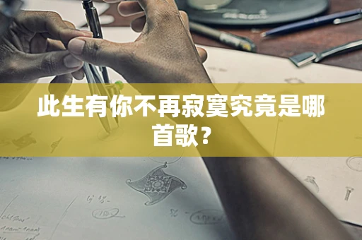 此生有你不再寂寞究竟是哪首歌？