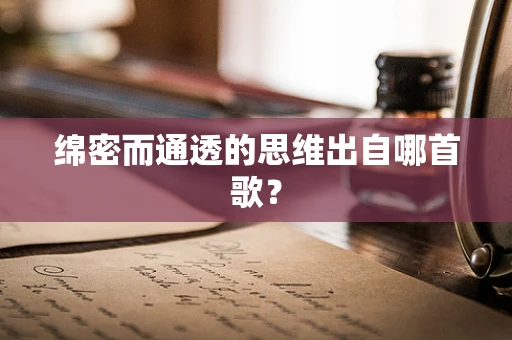 绵密而通透的思维出自哪首歌？