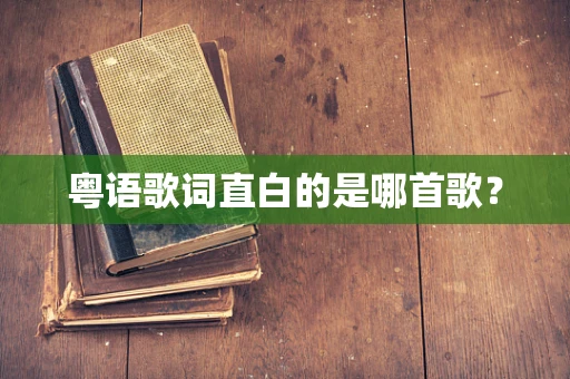 粤语歌词直白的是哪首歌？