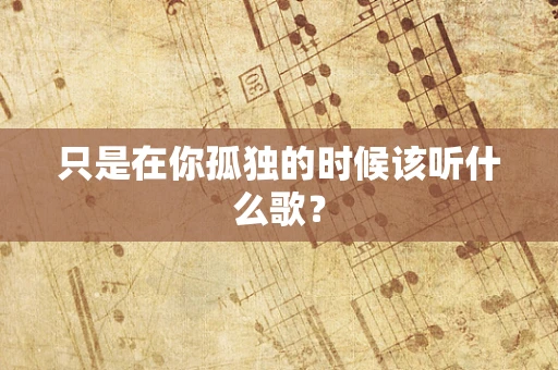 只是在你孤独的时候该听什么歌？