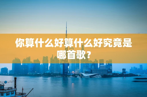 你算什么好算什么好究竟是哪首歌？