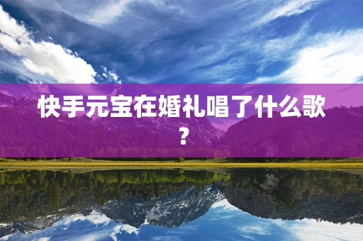 快手元宝在婚礼唱了什么歌？