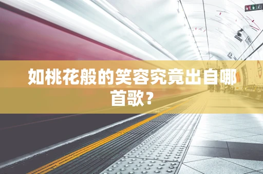 如桃花般的笑容究竟出自哪首歌？