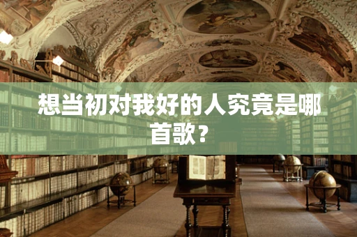 想当初对我好的人究竟是哪首歌？