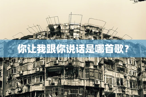你让我跟你说话是哪首歌？