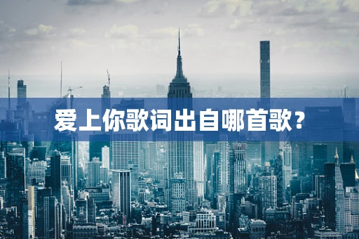 爱上你歌词出自哪首歌？