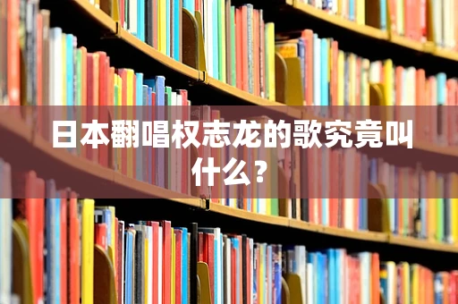 日本翻唱权志龙的歌究竟叫什么？