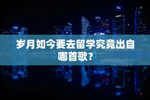 岁月如今要去留学究竟出自哪首歌？