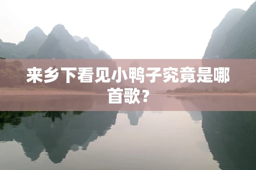 来乡下看见小鸭子究竟是哪首歌？