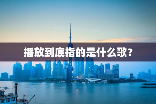 播放到底指的是什么歌？