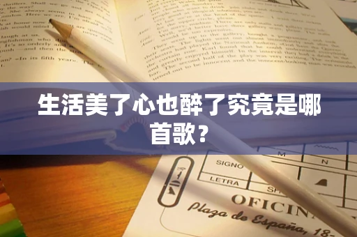生活美了心也醉了究竟是哪首歌？