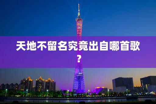 天地不留名究竟出自哪首歌？